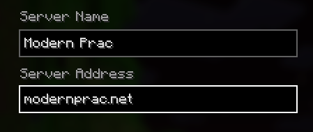 The Edit Server Info screen in Minecraft